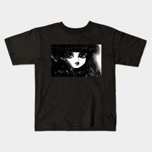 Black Hair Girl Kids T-Shirt